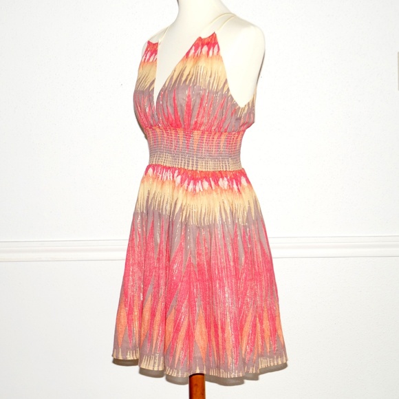 Free People Indian Summer Cotton Gold Lurex Dress - Picture 5 of 8